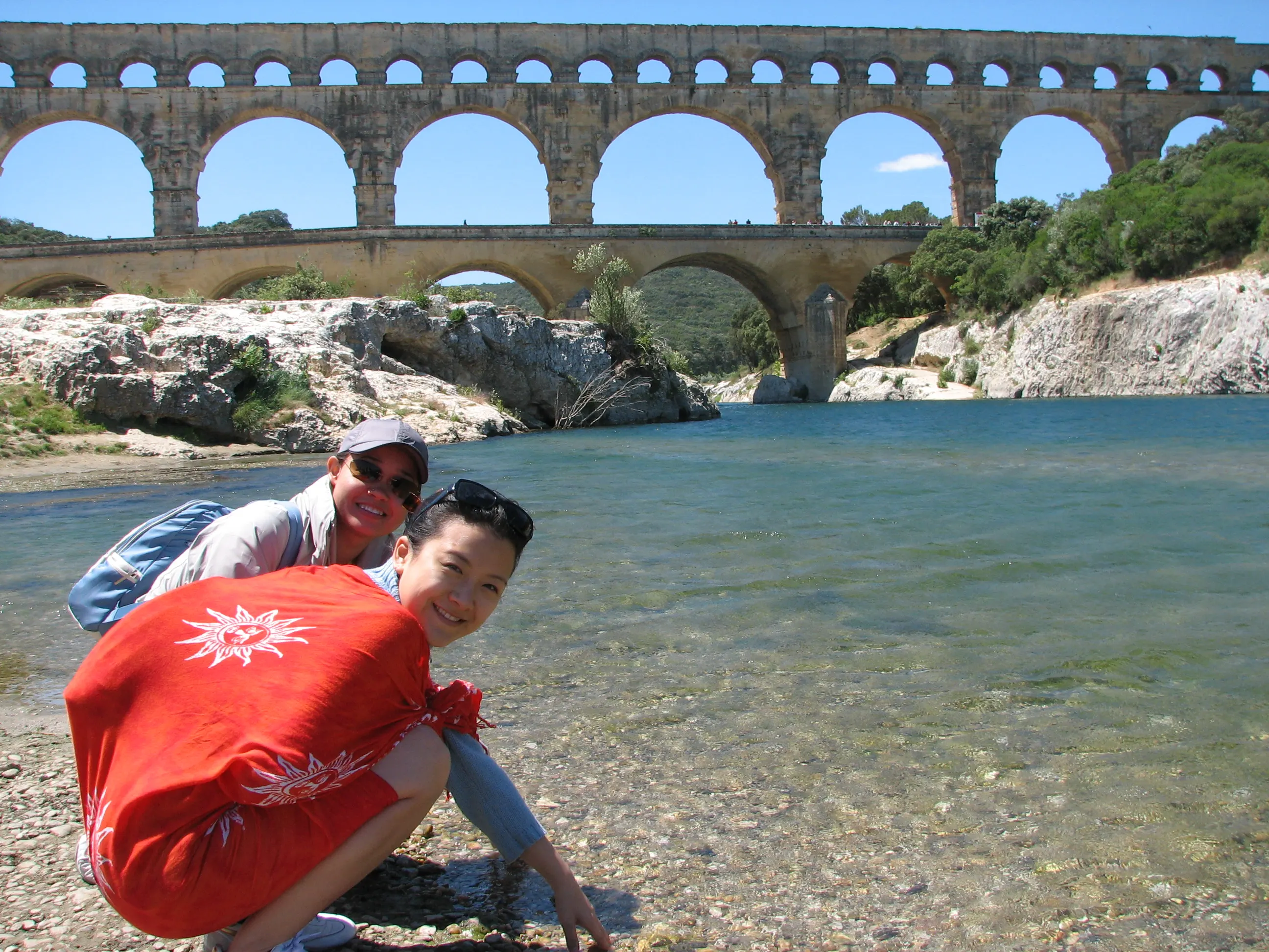 2006 Jun - Me and Christine at Pont du Gard - Nîmes